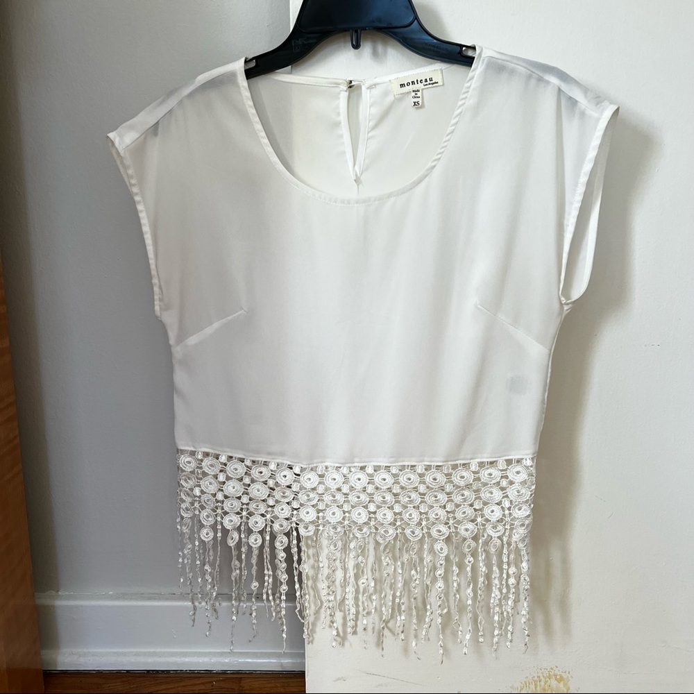 White blouse fringe